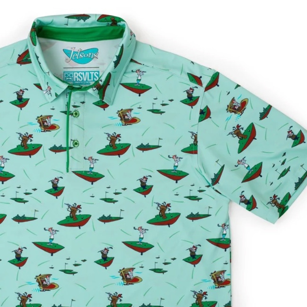 New: RSVLTS The Jetsons Orbit City Golf Polo. Size Medium